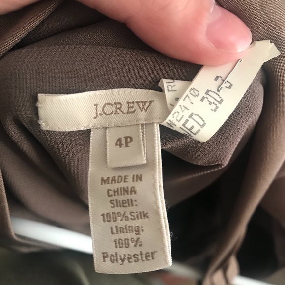 Taupe Silk J.Crew short Bridesmaid dress - Picture 5 of 9